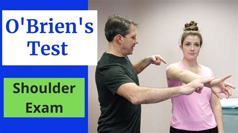 shoulder labral tear test youtube|positive o'brien's test shoulder.